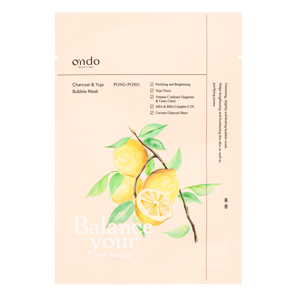 Ondo Beauty 36.5 CHARCOAL & YUJA BUBBLE MASK PONG-PONG