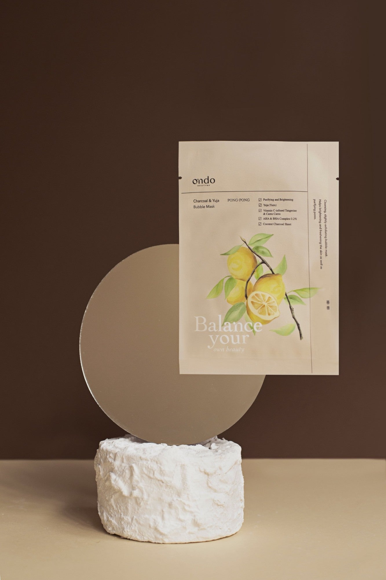 Ondo Beauty 36.5 CHARCOAL & YUJA BUBBLE MASK PONG-PONG