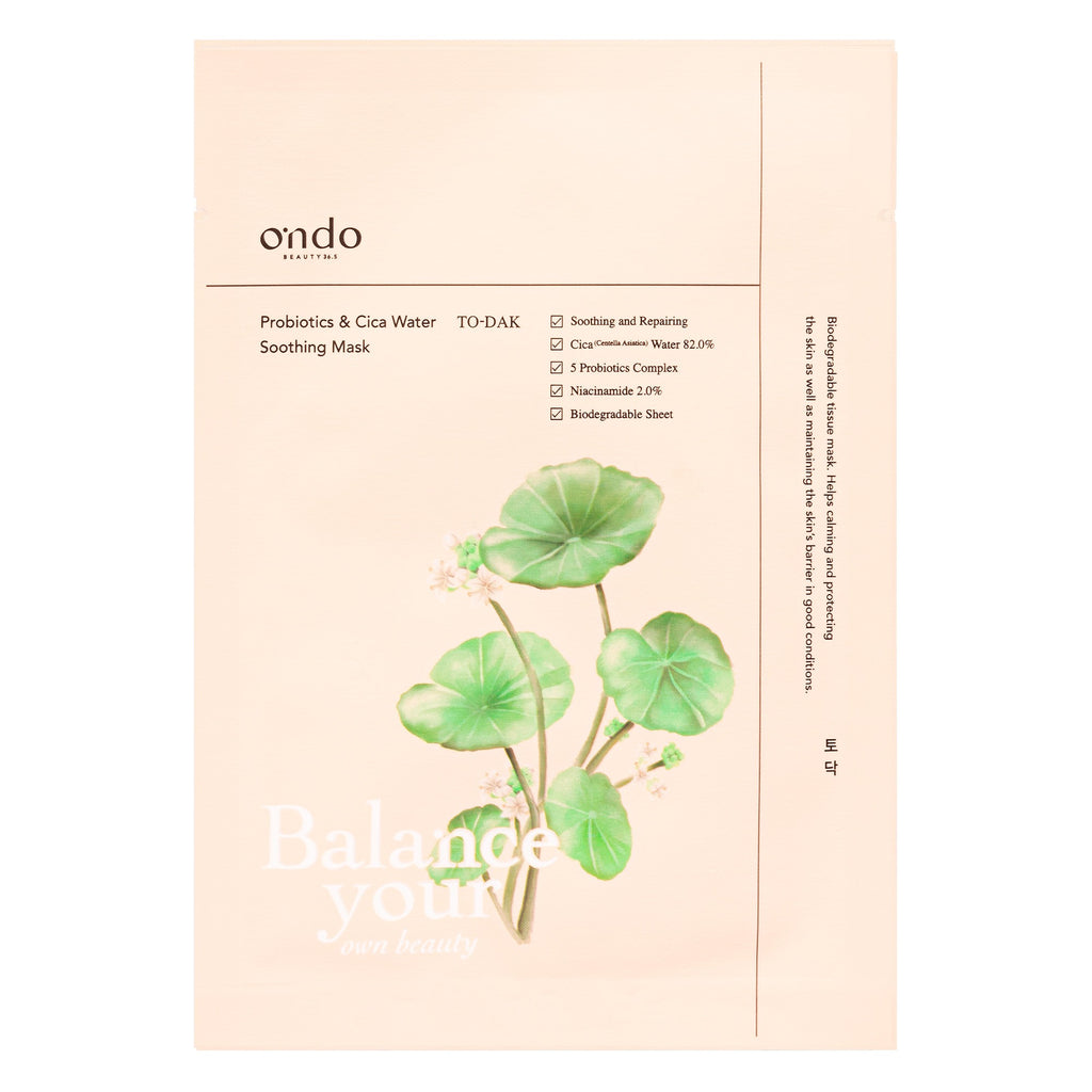 Ondo Beauty 36.5 Probiotics & Cica Water Soothing Mask To-dak